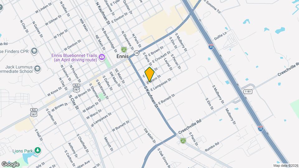 307 E Waco St Map and Location Details