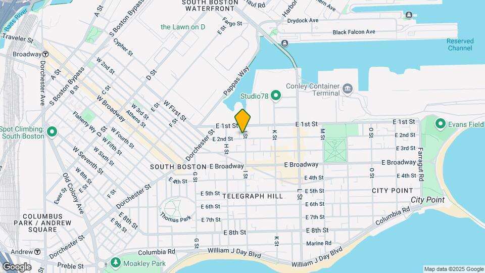 580 E 2nd St Map and Location Details
