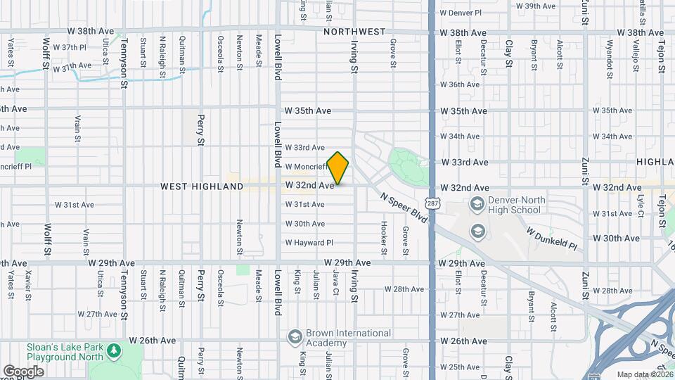 3344 W 32nd Ave Map and Location Details