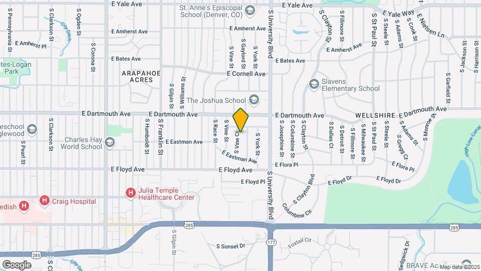 3124 S Vine Ct Map and Location Details