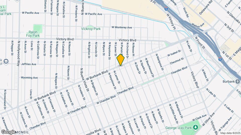 1832 W Burbank Blvd Map and Location Details