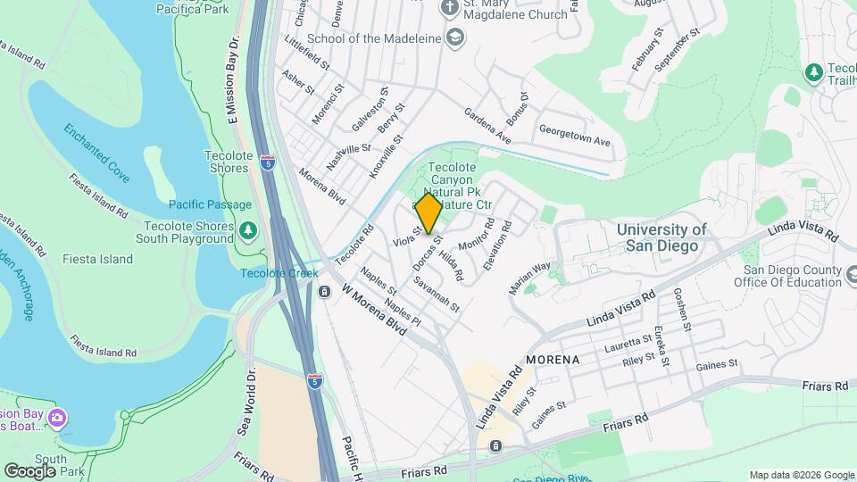 1346 Dorcas St Map and Location Details