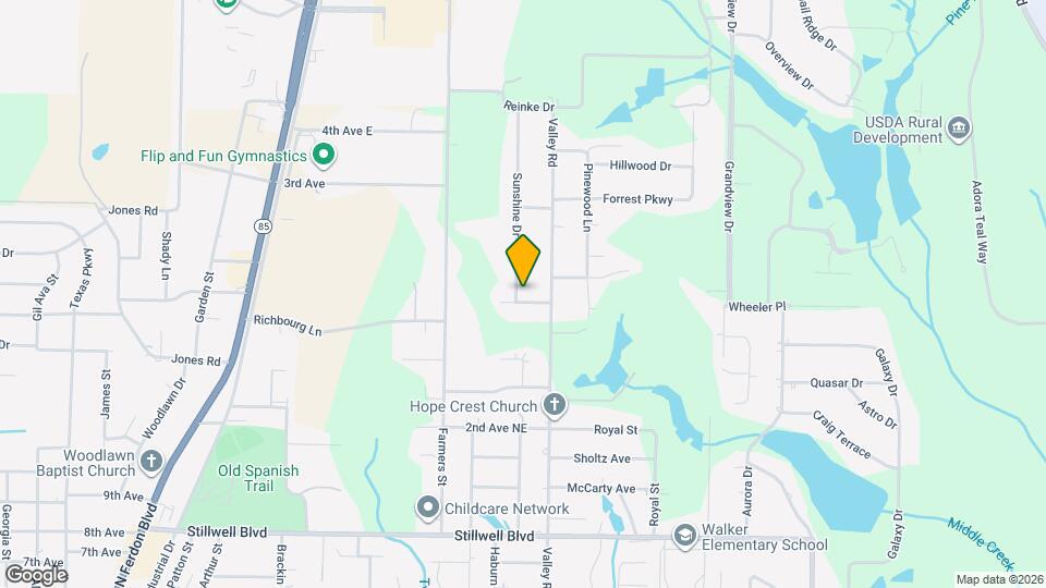 1202 Sunshine Dr Map and Location Details