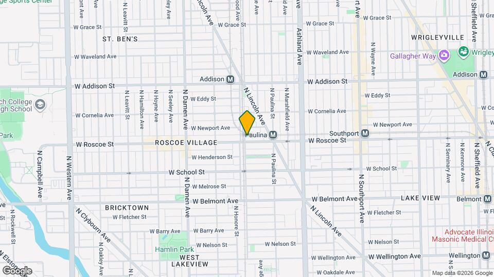 1756 W Roscoe St Map and Location Details