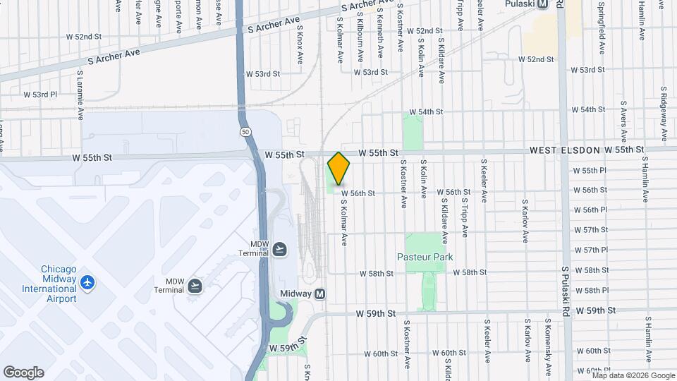 5552 S Kolmar Ave Map and Location Details