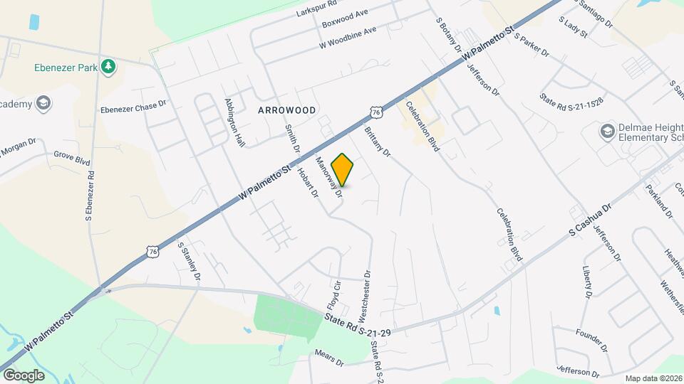 1234 Manorway Dr Map and Location Details