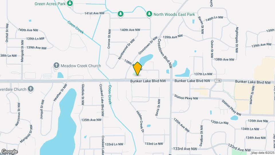2607 Bunker Lake Blvd NW Mapa y Detalles de la Ubicación