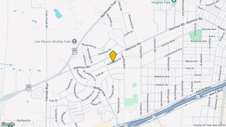 4115 Kingsbury Dr Map and Location Details