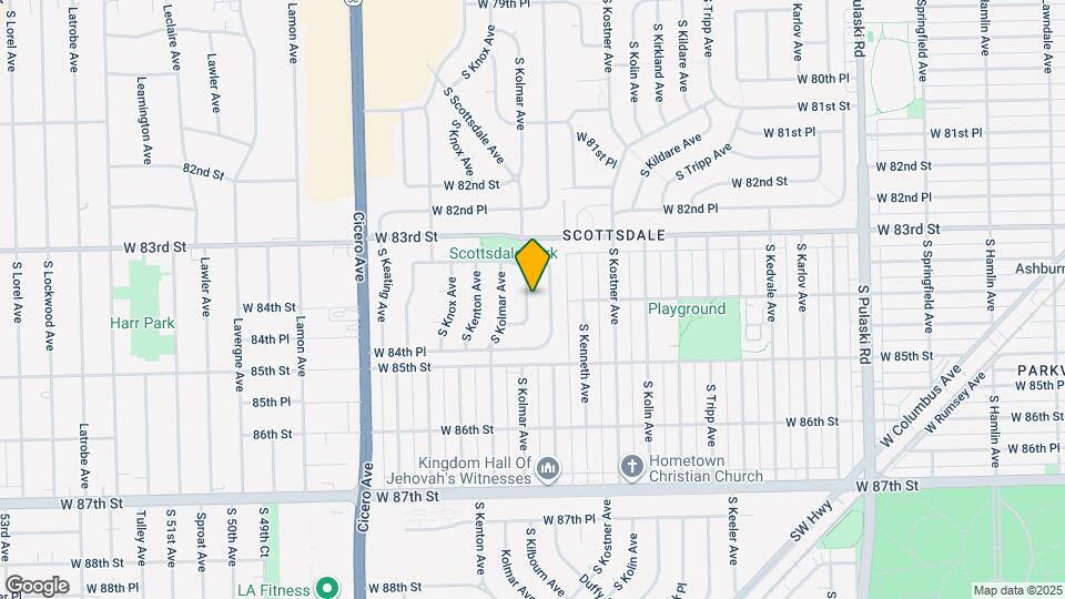 8401 S Scottsdale Ave Map and Location Details