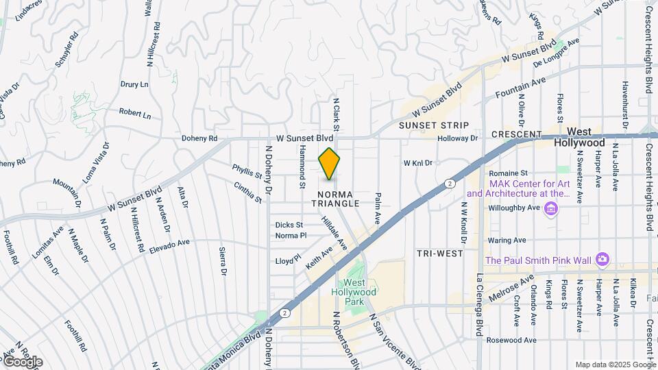 935 N San Vicente Blvd Map and Location Details