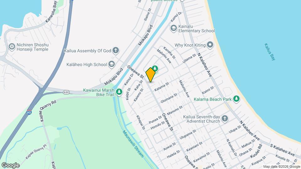 834 Oneawa St Map and Location Details