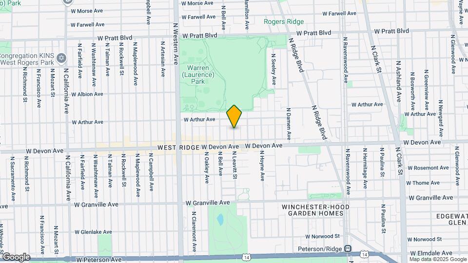 6439 N Leavitt St, Unit 1S Map and Location Details