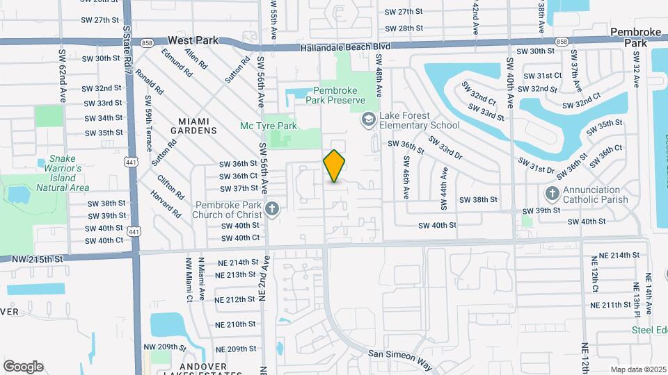 5025 SW 37th St Map and Location Details