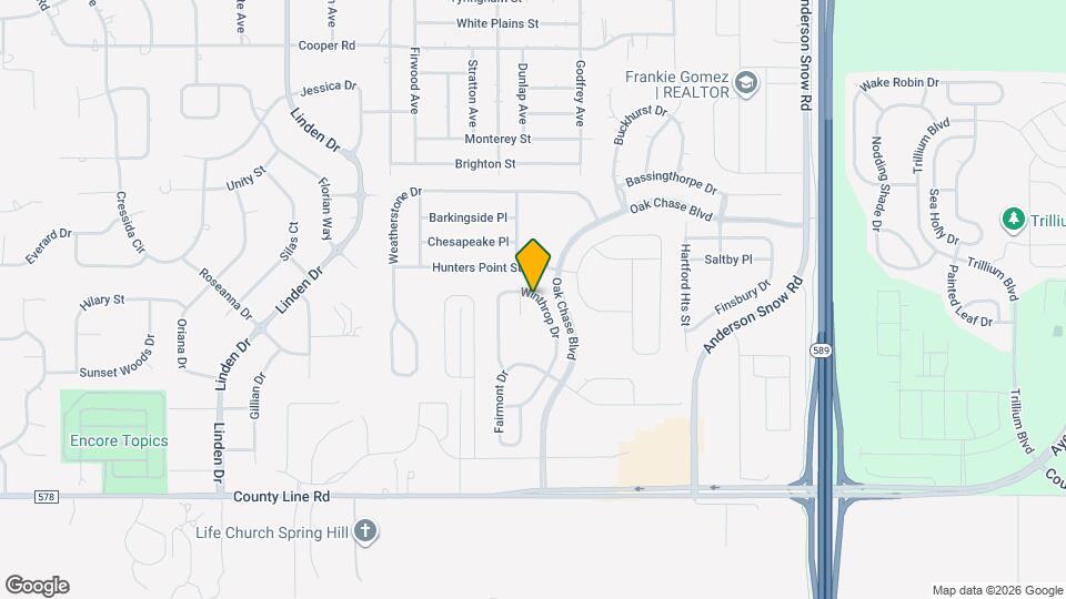 561 Winthrop Dr Map and Location Details