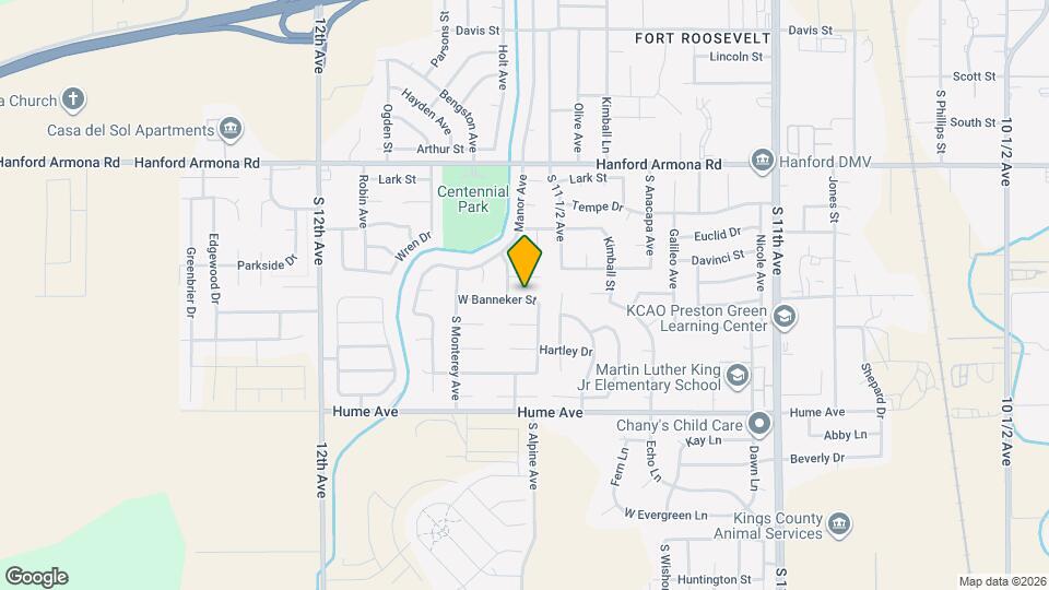 1342 W Banneker St Map and Location Details