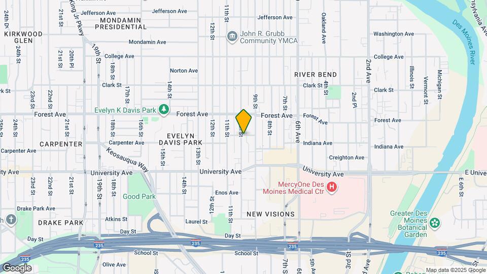 1259 10th St, Unit 1 Map and Location Details