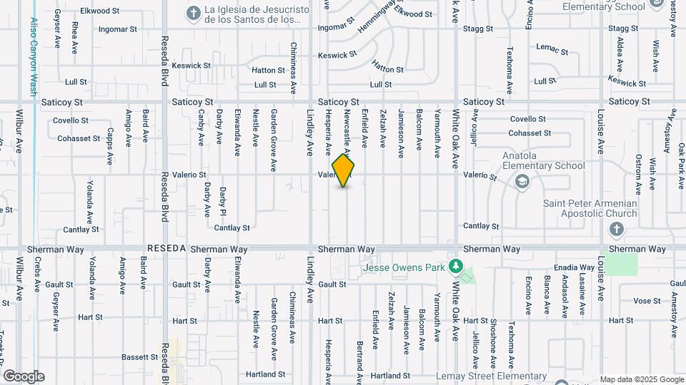 7327 Newcastle Ave Map and Location Details