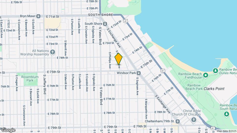 7436 S Kingston St Map and Location Details