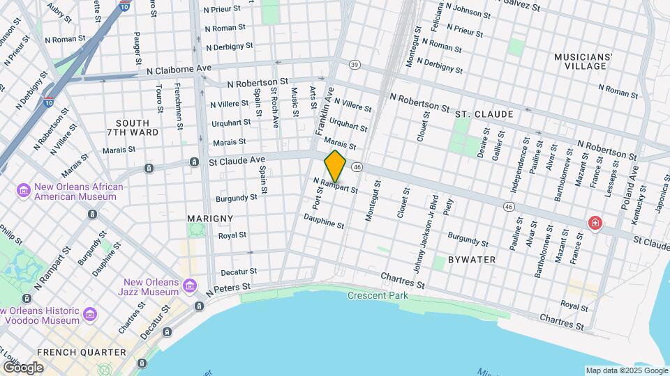 2734 N Rampart St Map and Location Details