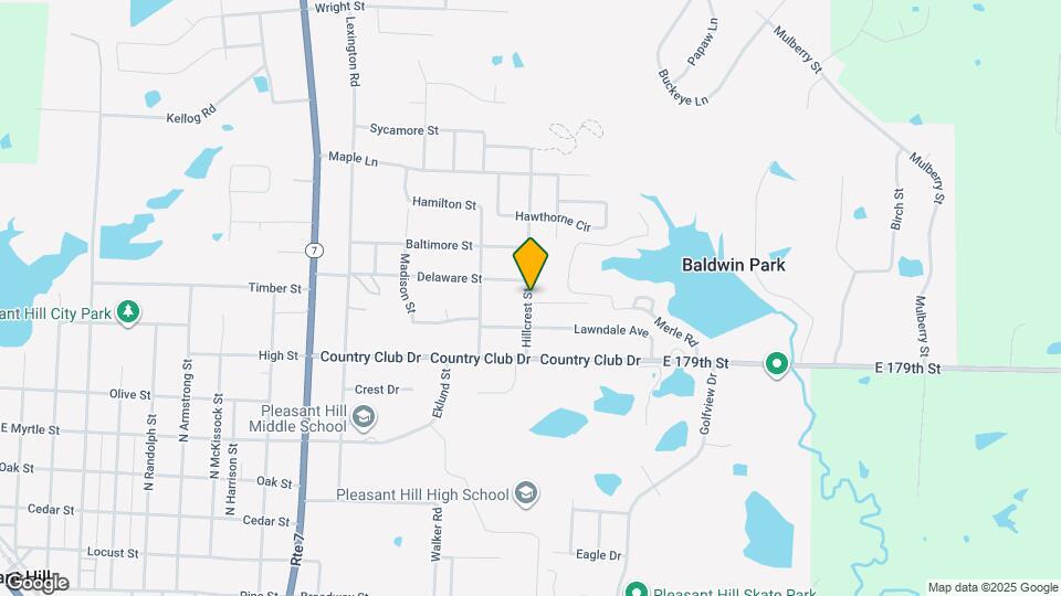 605 Hillcrest St Map and Location Details