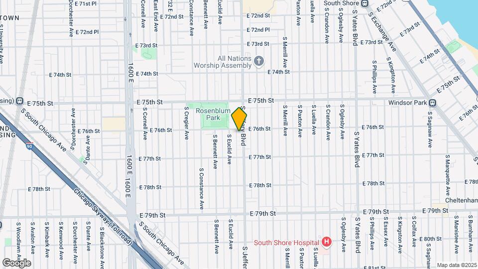 7610 S Jeffery Blvd Mapa y Detalles de la Ubicación