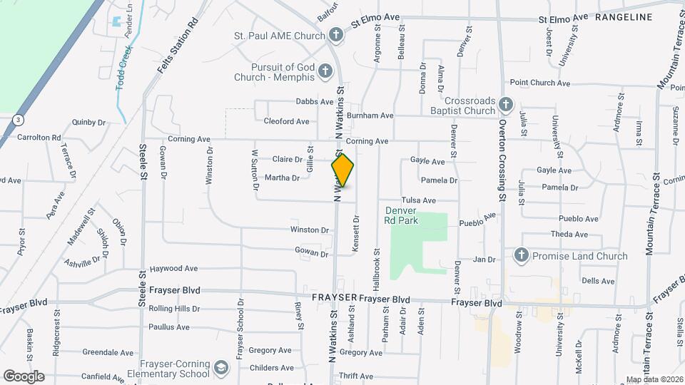 3554 N Watkins St Map and Location Details
