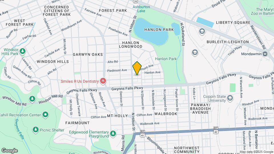 3202 Mondawmin Ave Mapa y Detalles de la Ubicación