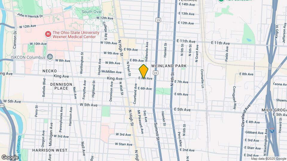 1331-1347 Indianola Ave Mapa y Detalles de la Ubicación