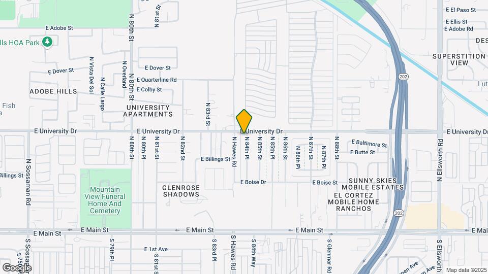 340 N 84th Pl Map and Location Details