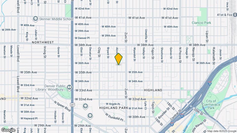 3538 Alcott St Map and Location Details