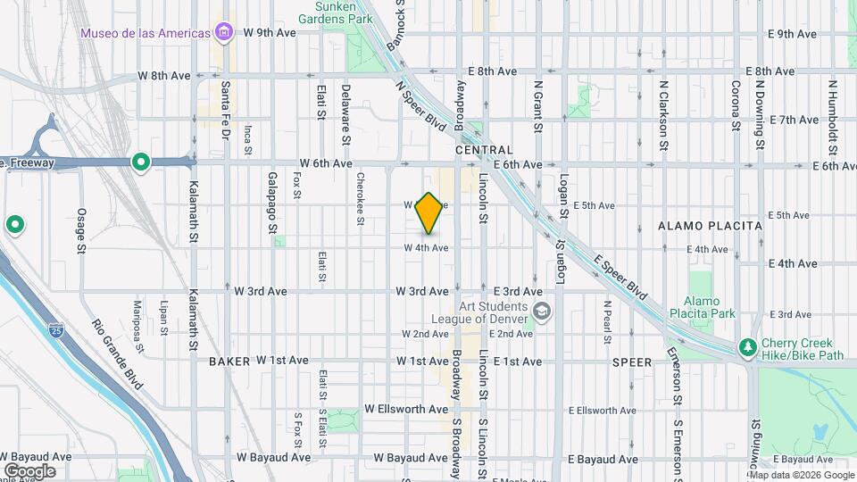 410 Acoma St, Unit 212 Map and Location Details