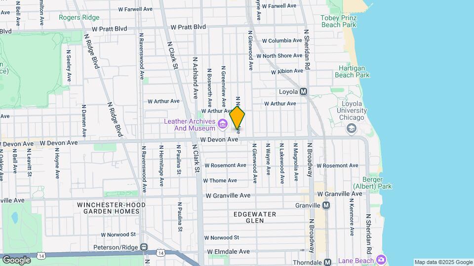6418 N Newgard Ave Map and Location Details