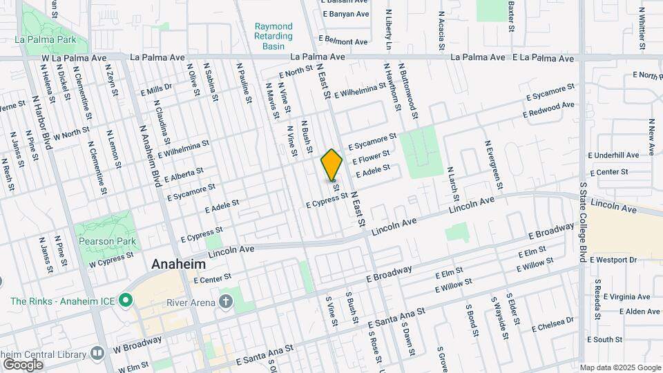 319 N Rose St Mapa y Detalles de la Ubicación