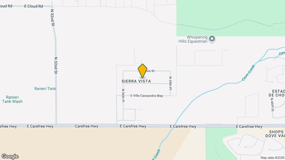 3768 E El Sendero Rd Map and Location Details