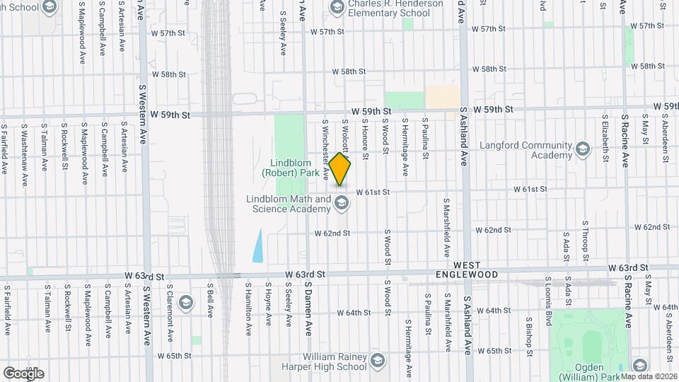 1910 W 61st St Mapa y Detalles de la Ubicación