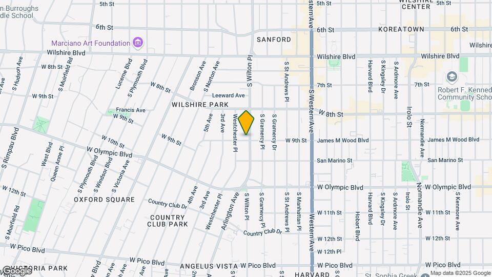 871 S Wilton Pl Map and Location Details
