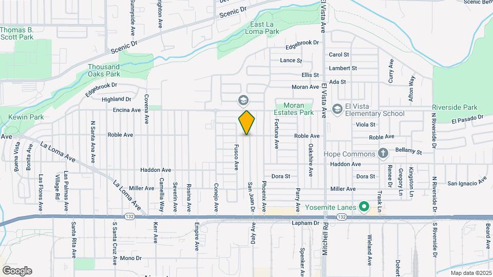 1904 Roble Ave Map and Location Details