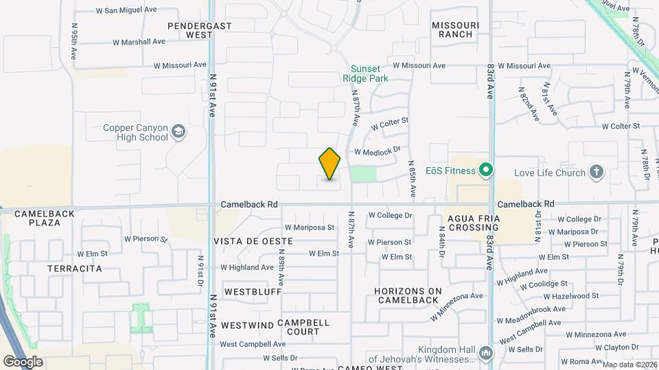 8726 W Pasadena Ave Map and Location Details