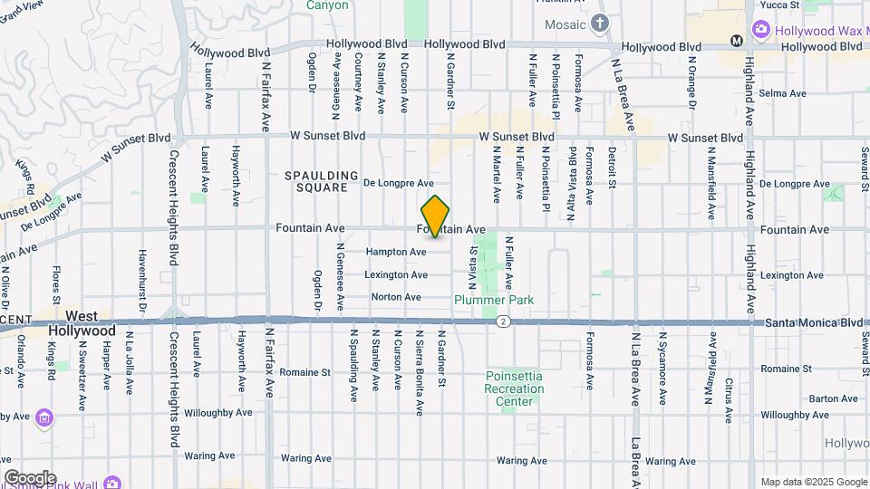 7521 Hampton Ave Map and Location Details