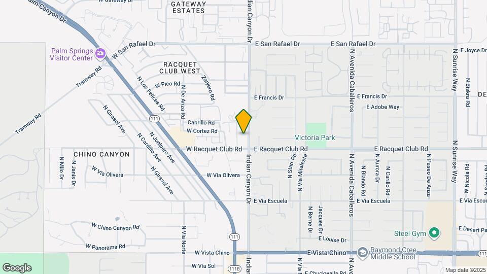 2501 N Indian Canyon Dr Map and Location Details