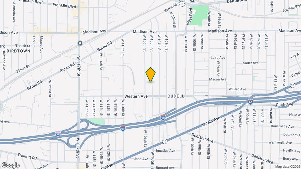 2198 W 105th St Map and Location Details