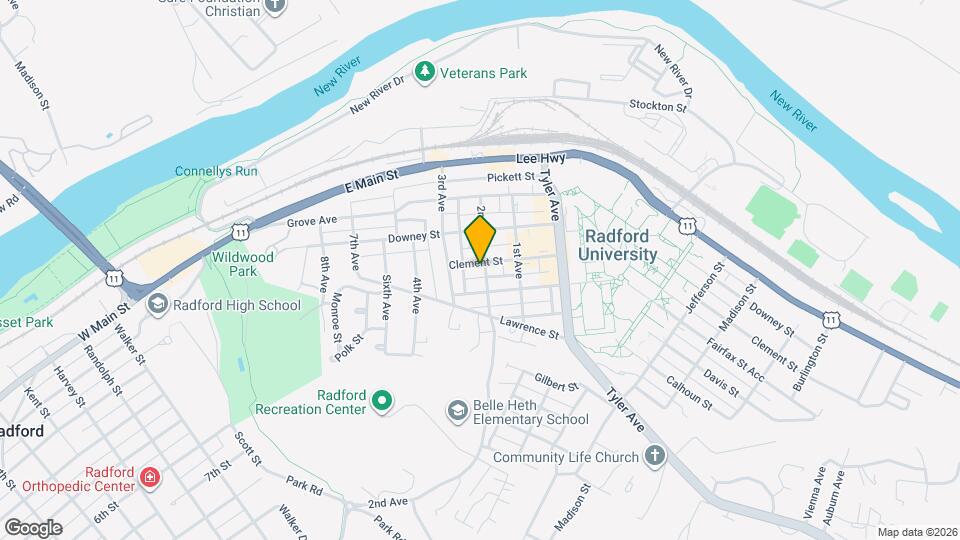 1201 Clement St Map and Location Details