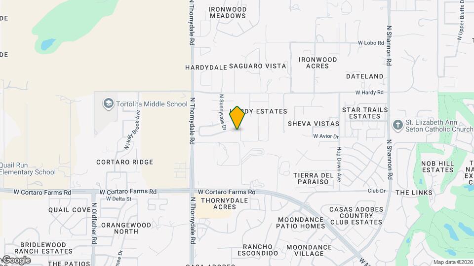 3615 W Sunglade Dr Mapa y Detalles de la Ubicación