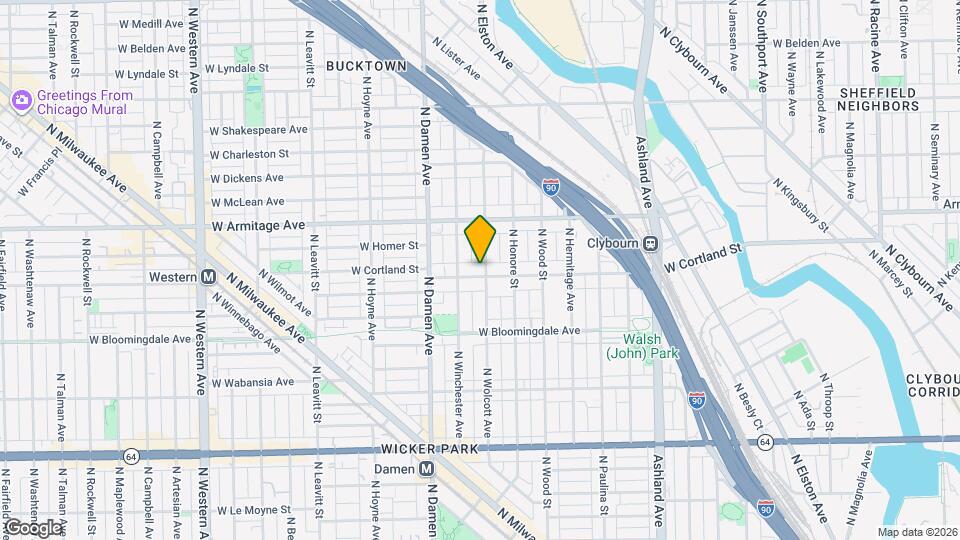 1902 W Cortland St Map and Location Details