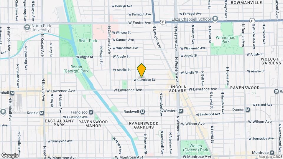 2606 W Gunnison St, Unit 2 Map and Location Details