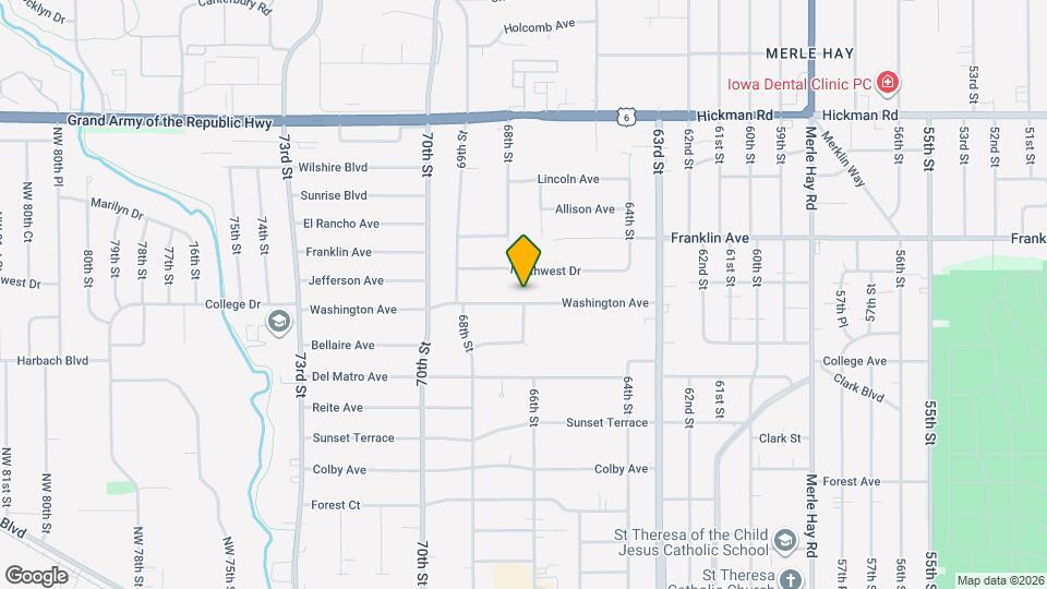 6615 Washington Ave Map and Location Details