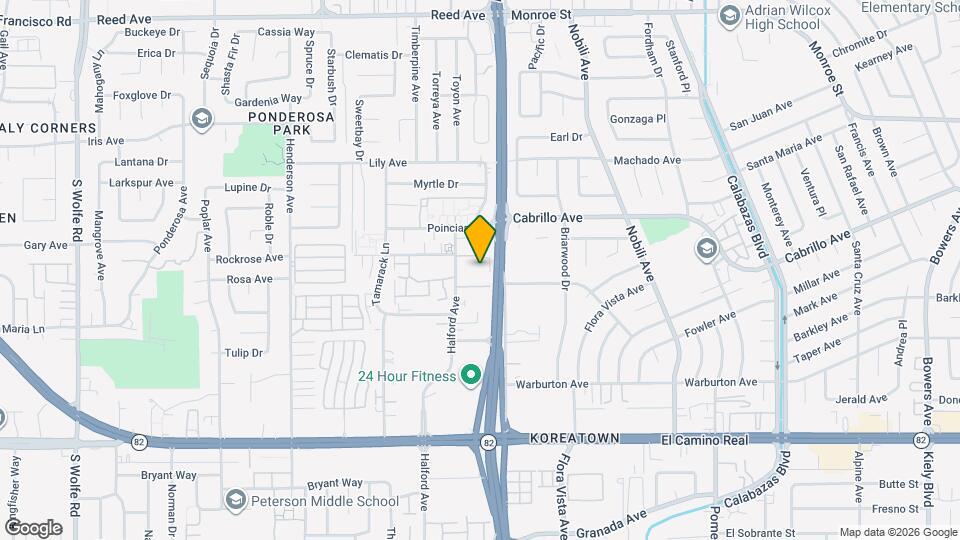 1901 Halford Ave Map and Location Details