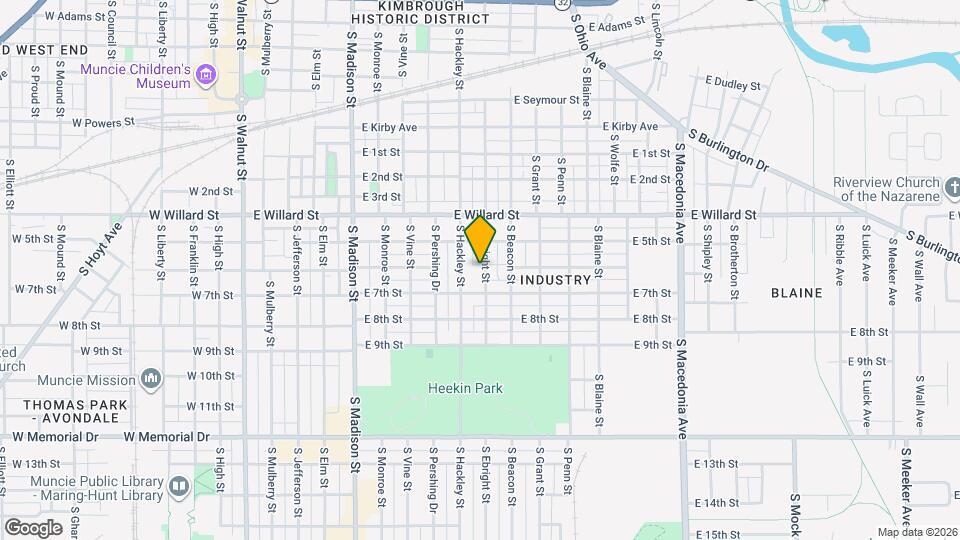 1307 S Ebright St Map and Location Details