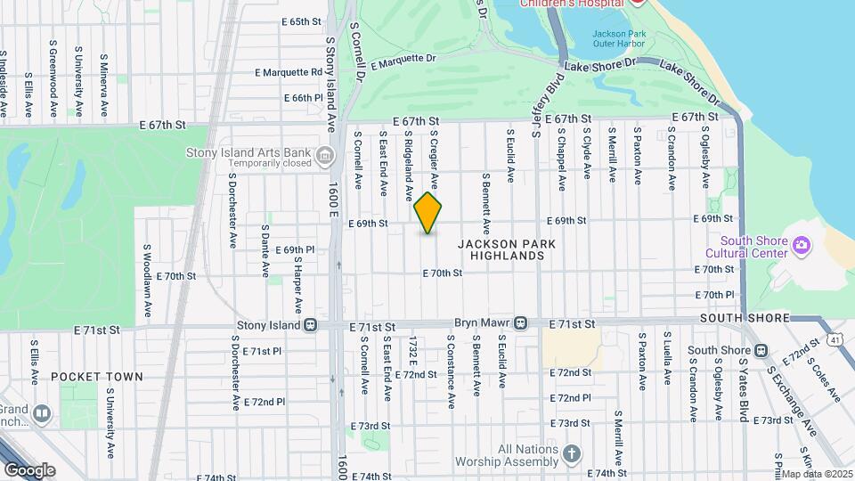 6922 S Cregier Ave Map and Location Details
