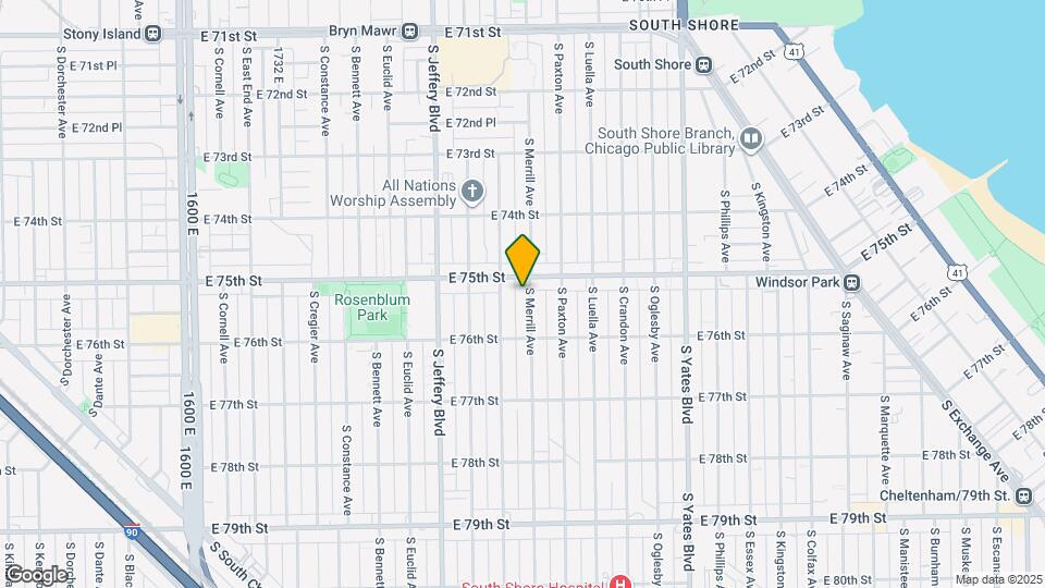 7518 S Merrill Ave Mapa y Detalles de la Ubicación